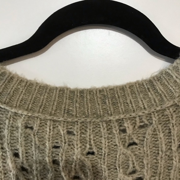 Free People Pointelle High Low Sweater Wool Small - Picture 9 of 10